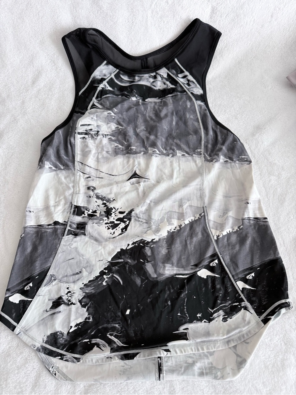 lululemon athletica Black & White Marble-Effect Racerback Tank